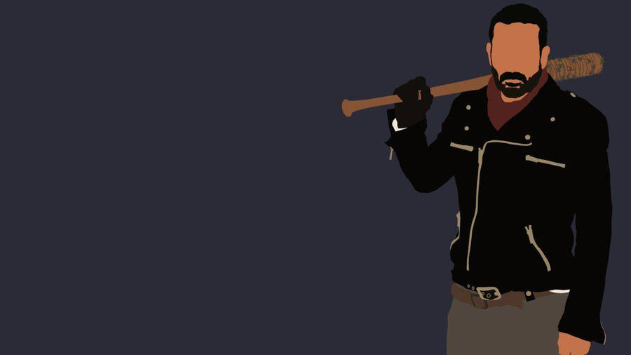 Minimalist Negan From The Walking Dead Wallpaper