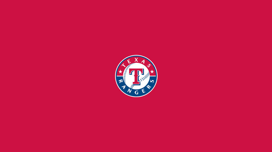 Minimalist Red Texas Rangers Logo Wallpaper