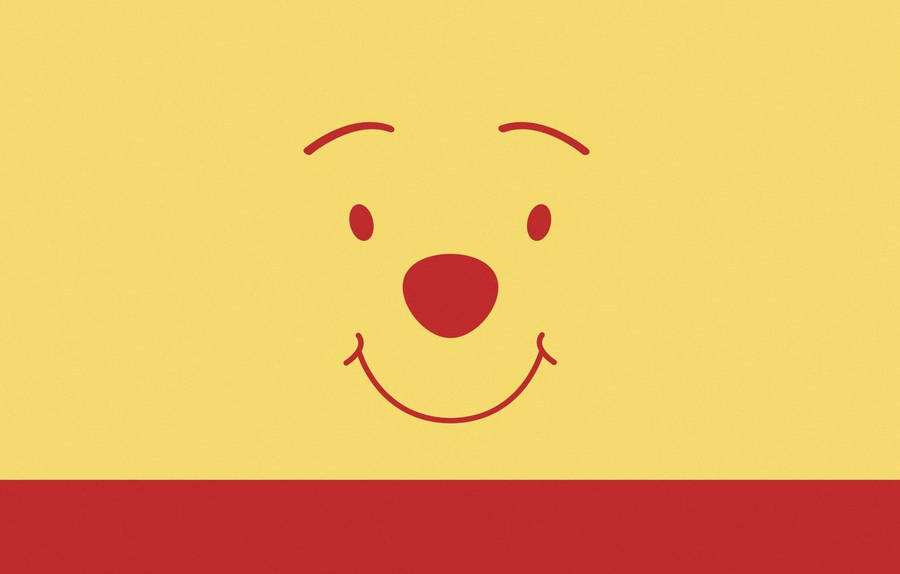 Minimalist Winnie The Pooh Standing Upright Wallpaper