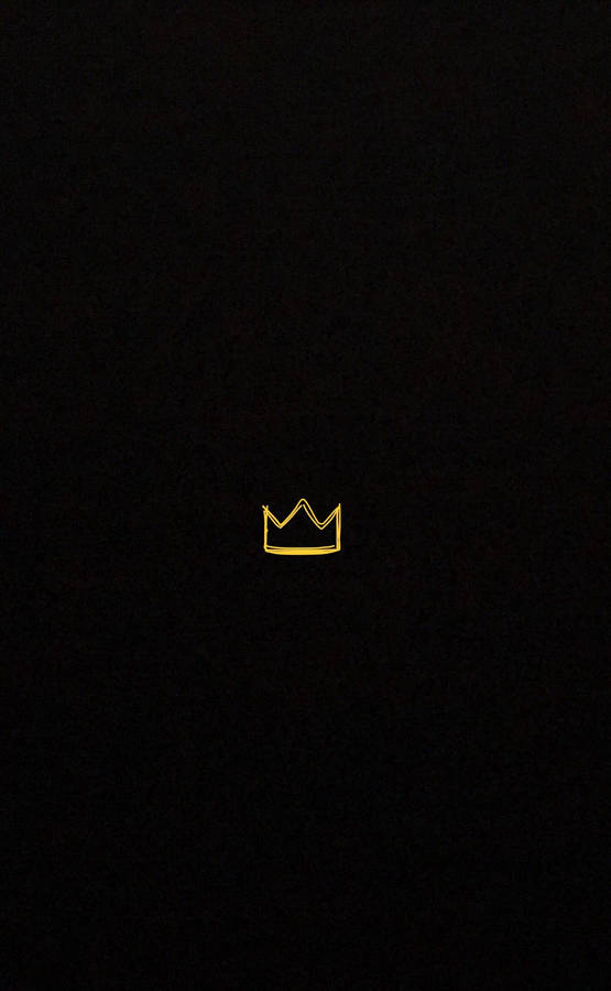 Minimalistic Golden King Crown Wallpaper