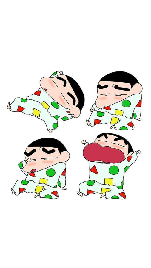 Minimalistic Sleepy Shinchan Aesthetic Wallpaper
