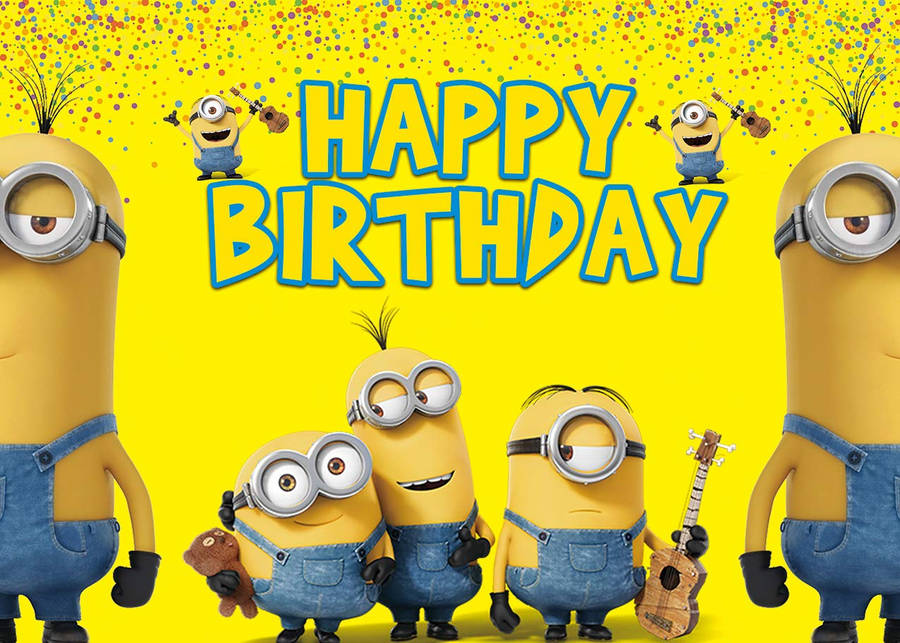Minion Happy Birthday Background Wallpaper