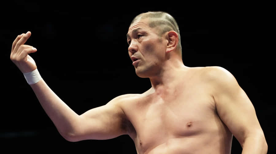 Minoru Suzuki Pro Wrestler Gesture Wallpaper