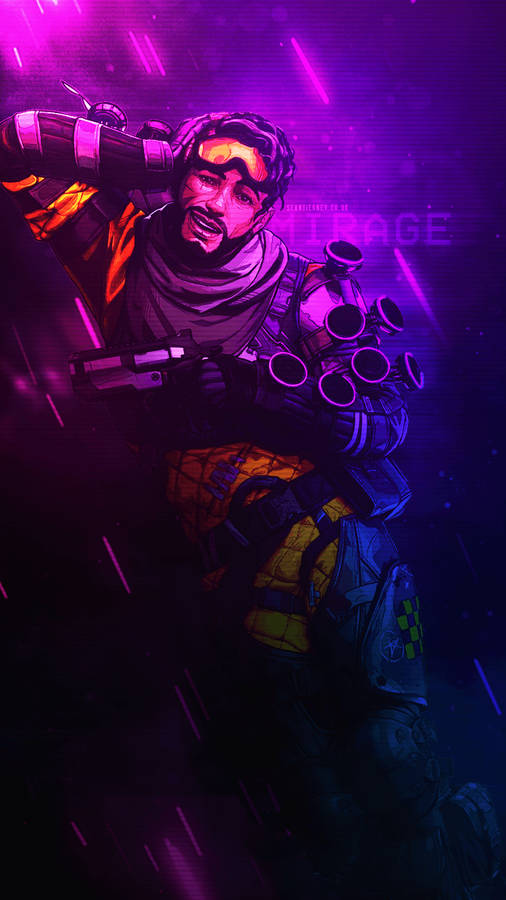 Mirage Holographic Trickster Apex Legends Phone Wallpaper
