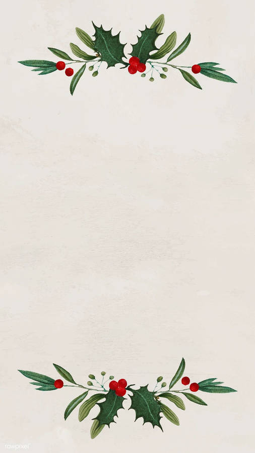 Mistletoe Christmas Phone Wallpaper