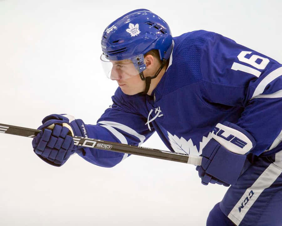 Mitchell Marner Skating Down The Rink Wallpaper
