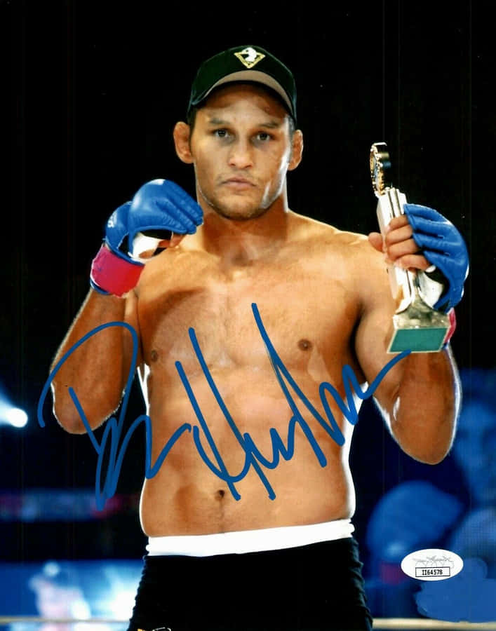 Mixed Martial Artist Dan Henderson Autograph Wallpaper