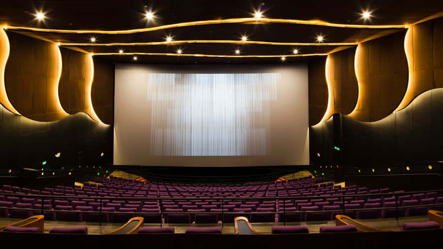 Modern Cinema Hall Interior Wallpaper