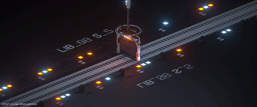 Modern, Futuristic Ultrawide 3440x1440 Computer Themed Art. Wallpaper