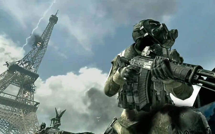 Modern Warfare Eiffel Tower Defense Wallpaper