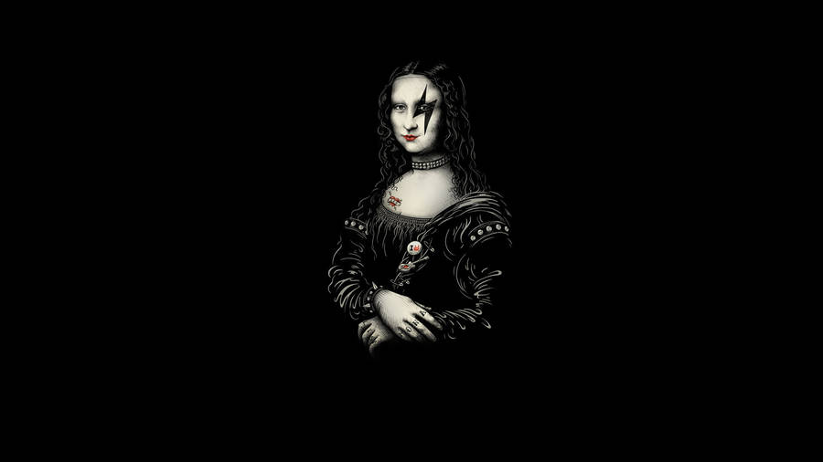 Mona Lisa Metal Rock Wallpaper