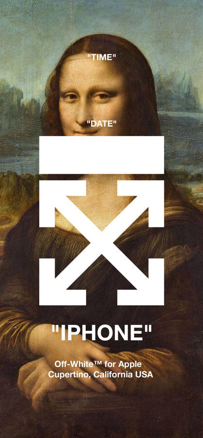 Mona Lisa Off-white Iphone Wallpaper