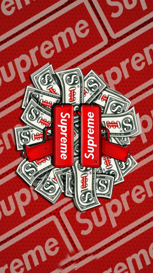 Money Bag Supreme Wordmark Wallpaper