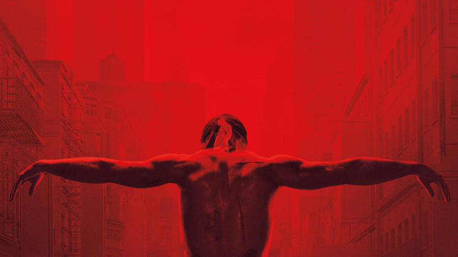 Monochromatic Red Daredevil Wallpaper
