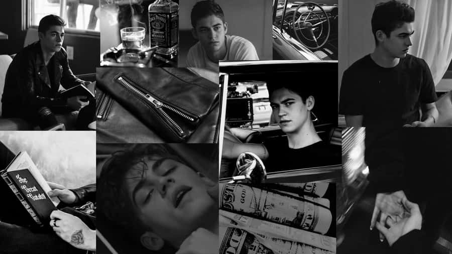 Monochrome Collage Of Hardin Scott Desktop Wallpaper