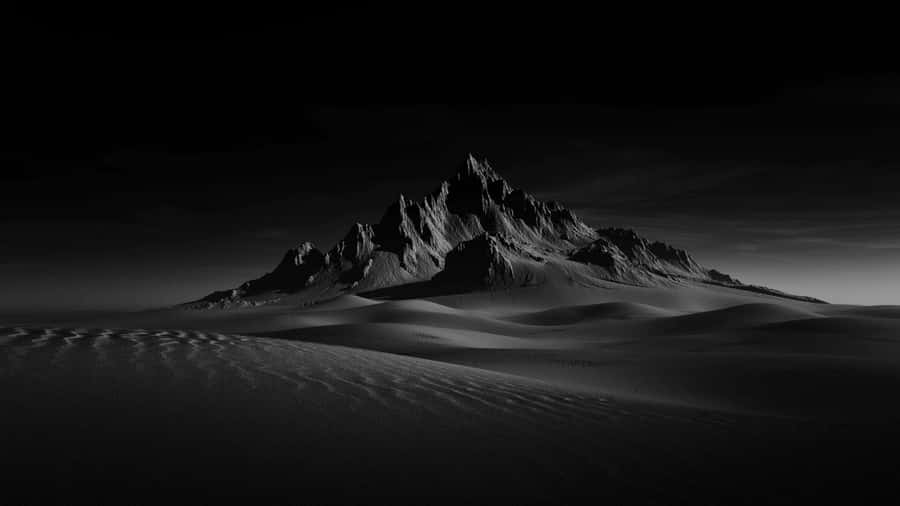 Monochrome Mountain Peak4 K Wallpaper