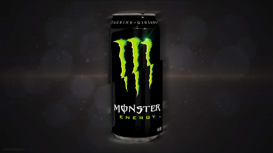 Monster Energy Drink Can Dark Background Wallpaper