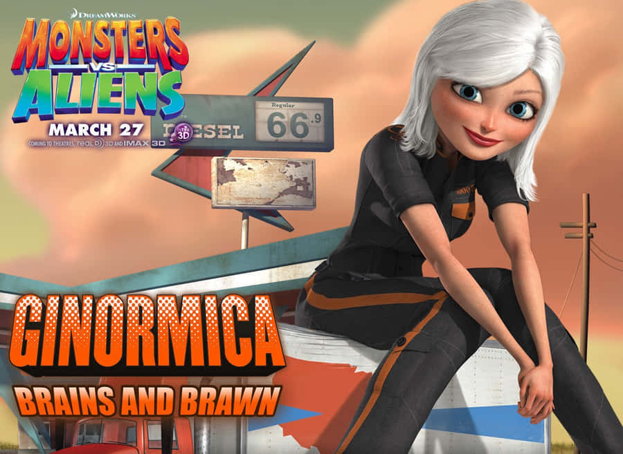 Monsters Vs Aliens Ginormica Hd Wallpaper