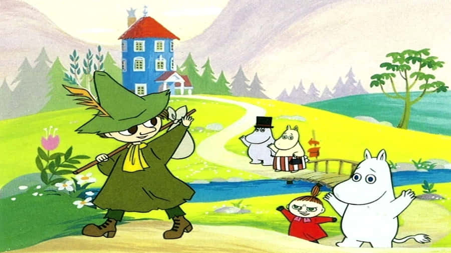 Moomin Desktop Saying Goodbye Wallpaper
