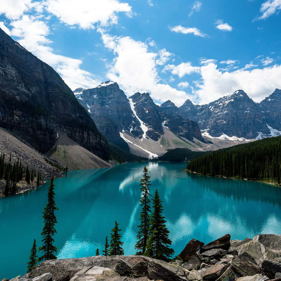 Moraine Lake Nature Ipad Wallpaper