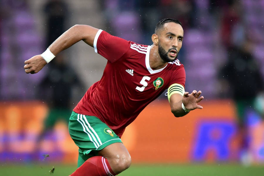 Morocco National Football Team Medhi Benatia Playing Wallpaper