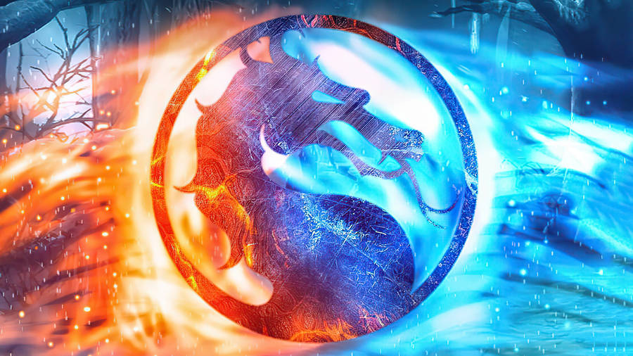 Mortal Kombat Scorpion Vs Sub Zero Logo Wallpaper