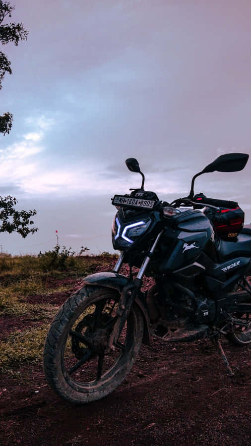 Motorcycle Dusk Skyline Wallpaper