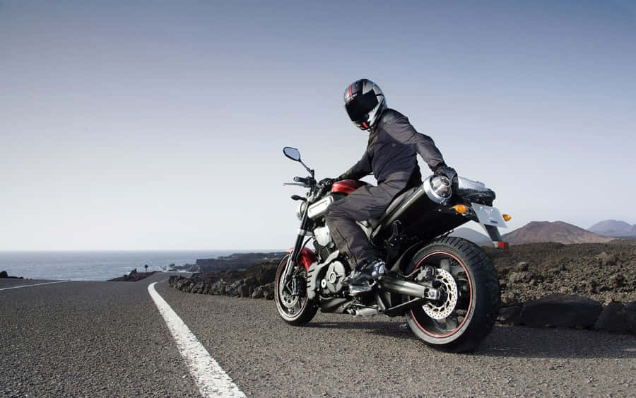 Motorcycliston Coastal Road Wallpaper