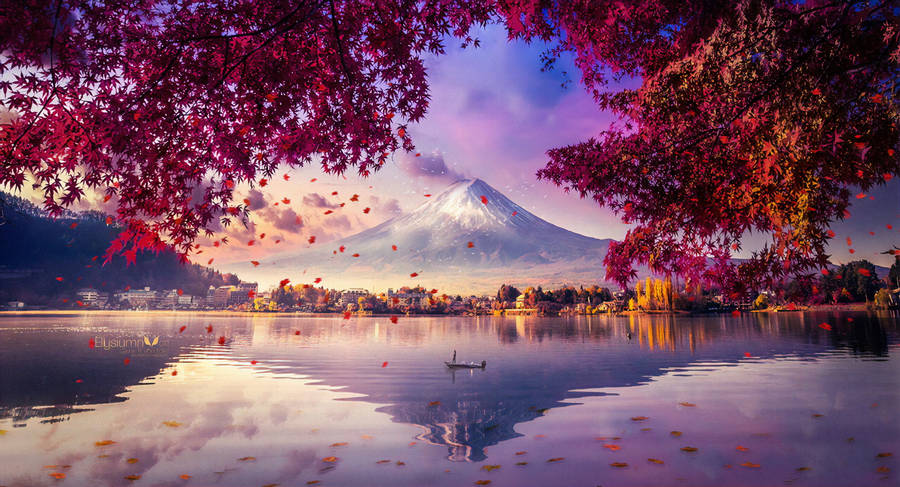 Mount Fuji Lake Japan 4k Wallpaper
