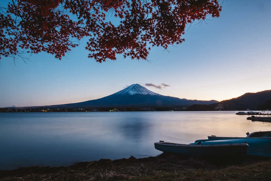 Mount Fuji With A Lake View Wallpaper