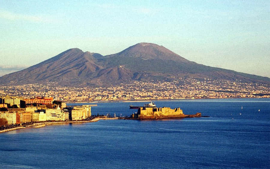 Mount Vesuvio Beach Scenery Italy Wallpaper