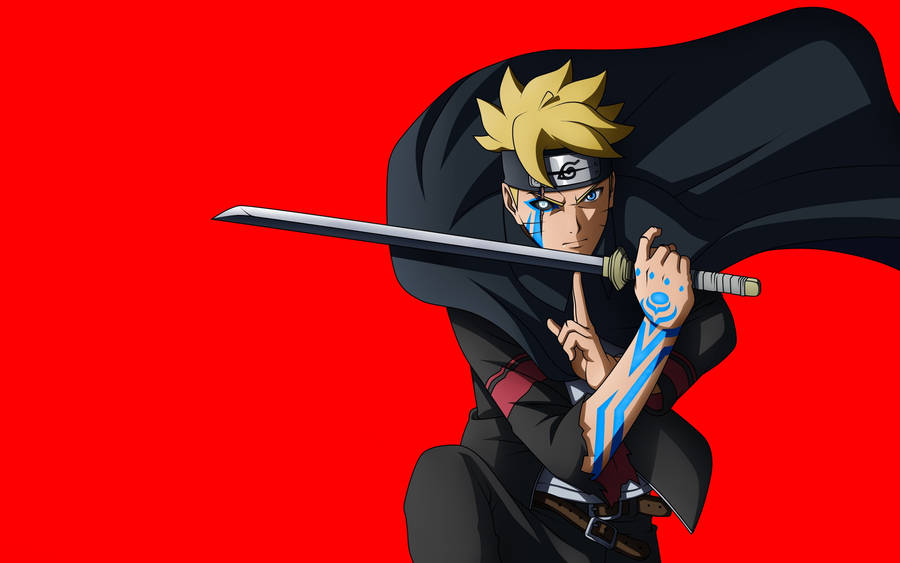 Moving Naruto Red Background Wallpaper