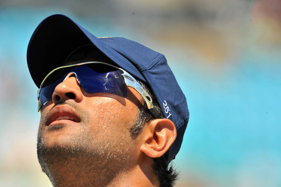 Ms Dhoni Dark Blue Sunglasses Wallpaper