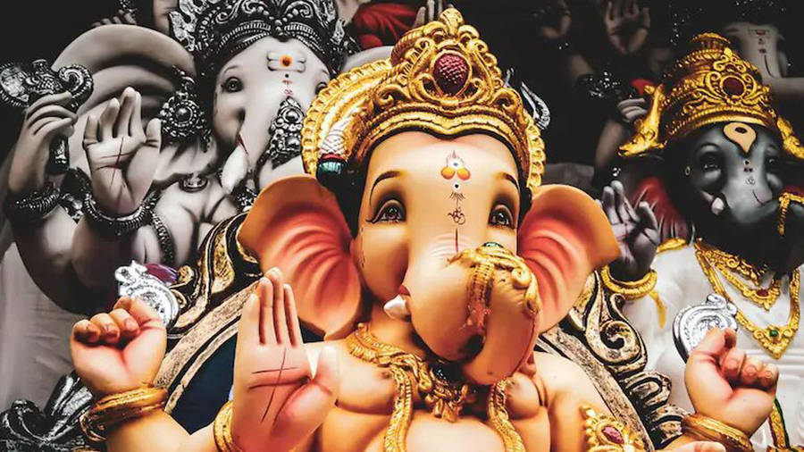 Multiple Ganesh Full Hd Wallpaper