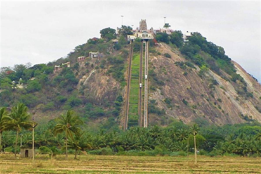 Murugan Temple On Steep Mountain Wallpaper