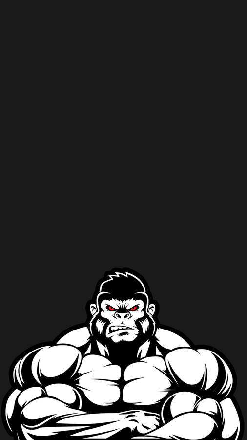 Muscular Gorilla Iphone Wallpaper