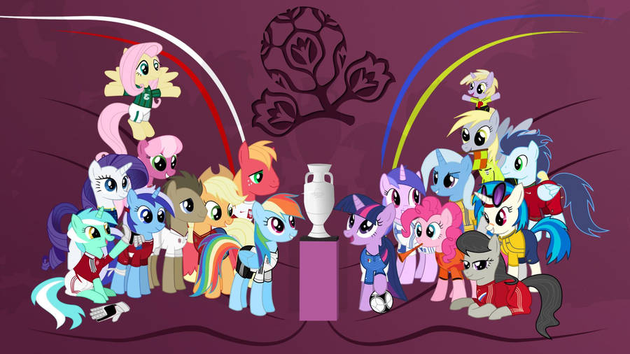 My Little Pony Ponies And Trophy Wallpaper