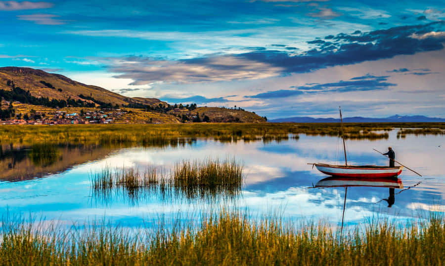 Mystic Sunrise Over Lake Titicaca, The World's Highest Navigable Lake Wallpaper