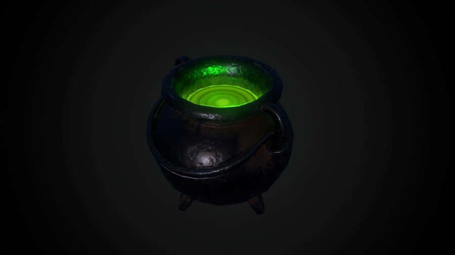 Mystical Cauldron In The Forest Wallpaper