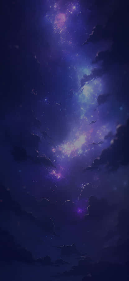 Mystical Purple Nebula Sky Wallpaper