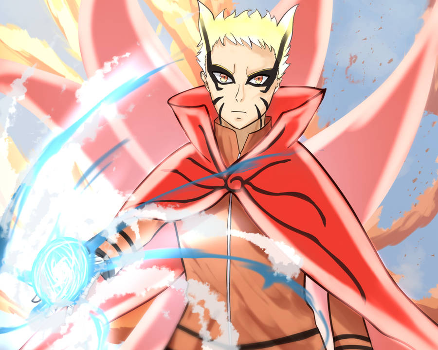 Naruto Baryon Mode Cool Fierce Look Wallpaper