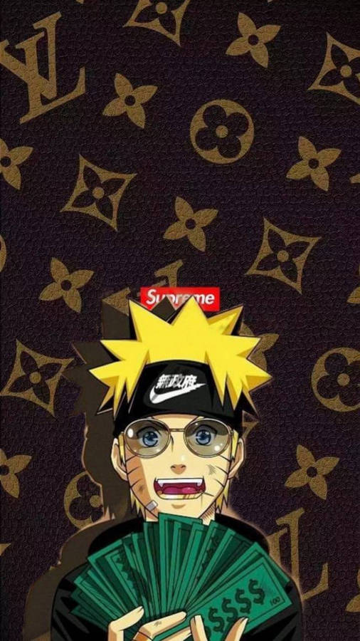 Naruto Drip Is Clutching Money Wallpaper