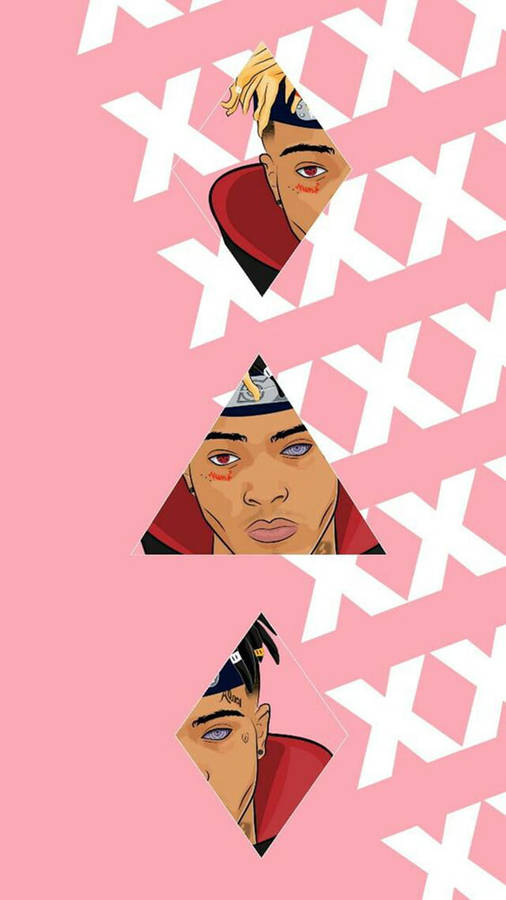 Naruto Live Xxxtentacion Artwork Pink Aesthetic Wallpaper