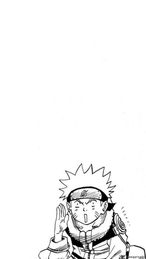 Naruto Uzumaki In Cute White Aesthetic Wallpaper