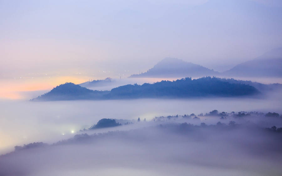 Natural Mist Above Mountains Wallpaper