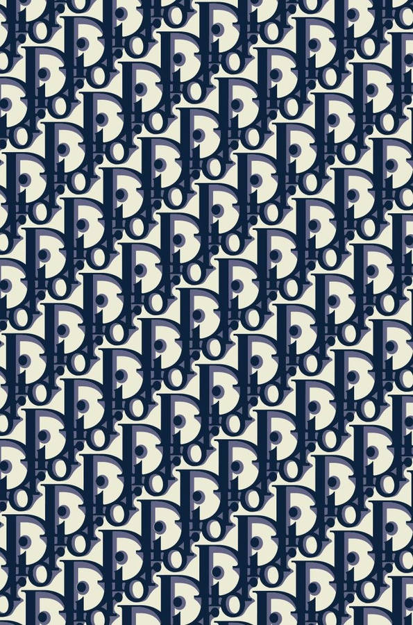 Navy And White Dior Phone Wallpaper