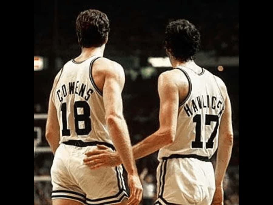 Nba Players Dave Cowens And John Havlicek Wallpaper
