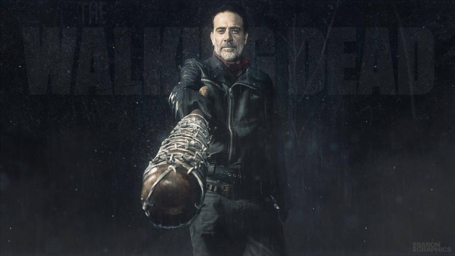Negan Holding A Baseball Bat Wallpaper