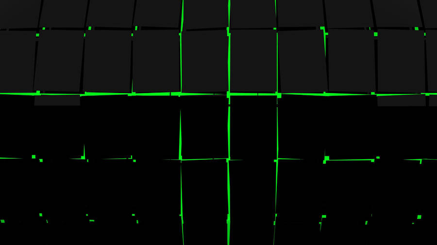 Neon Backlight Abstract Squares Black Desktop Wallpaper