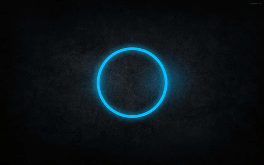 Neon Blue Circle Wallpaper